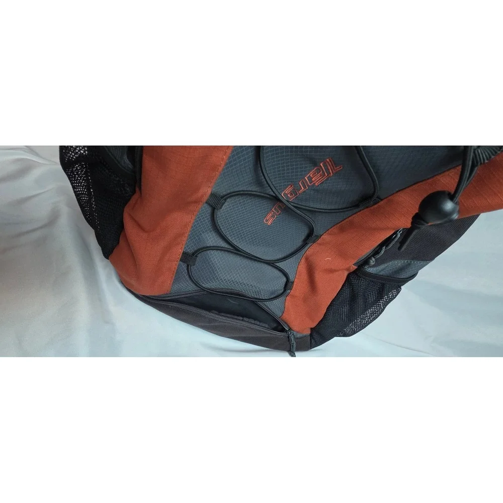 Targus Laptop Backpack Orange Black Ripstop Bungee Cord Tech School Bag 18in